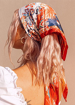 silk head scarf