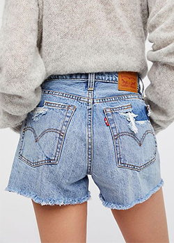 blue jean cutoff shorts