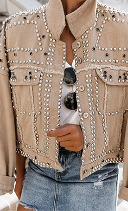 Light Tan Beaded Jacket