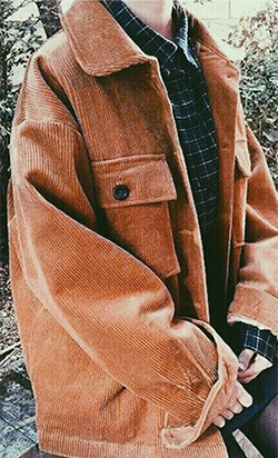 Orange Cordoroy Jacket